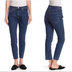 NWT Rag & Bone High Rise Ankle Skinny Jeans Blue Size 26